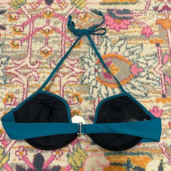 Andrea Iyamah Women's Teal Sweetheart Neck Tie Gura Halter Top NWT Size XXL - Picture 5 of 8